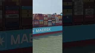 Very large container vessel shipinternational cargoship container maersk maerskline [upl. by Ahsilam]