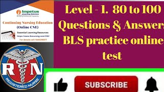 BLS practice online test level 1 questions and answers 81 to 100Manjulajoseph2013 [upl. by Anilejna]