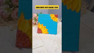 Try this hack with baking soda🌻howto painting canvaspainting shorts shortvideo acrylicpainting [upl. by Ymmac]