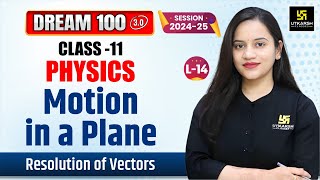 Class 11 Physics Ch 3  Motion in a Plane  Resolution of Vectors  L14  Harshita Maam [upl. by Ianaj]