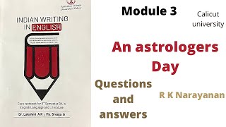 An astrologers day by RK Narayanan Questions and answers Indian writing Calicut university [upl. by Sicard987]