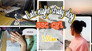 My 12pm3am productive study night vlog ✨ 📚✍️ SSC CGL Prep mode ssccglexam motivation ssc [upl. by Suivatram]