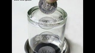 How to Push the Coin Trough The Glass  Magic Tricks Revealed [upl. by Swihart]