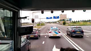 13 BUS DRIVE POV  Cyclist Risks His Life In Traffic [upl. by Yecal829]