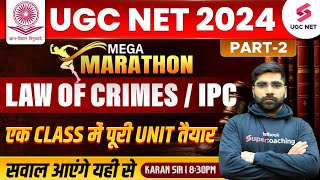 UGC NET Law Preparation  Law of Crimes Complete Revision2  UGC NET Law  NTA NET Karan Sir [upl. by Neelyahs]