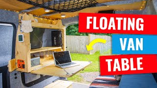 How I built a floating van table shorts [upl. by Darice]