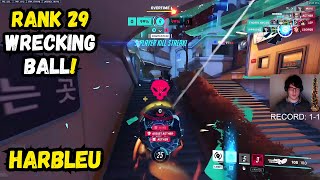 RANK 29 HAMMOND HARBLEU WRECKING BALL GAMEPLAY  OVERWATCH 2 SEASON 13 [upl. by Ydiarf]