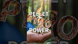 Pellet Pyro Power Short n Sweet Wood Gas Stove Fuel 🔥 shorts scout camping [upl. by Aznecniv]