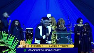 Pitson And Karura Voices Ministering at Grace Life Church Eldoret  2023 Christmas Festival [upl. by Aeli171]