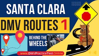 Santa Clara DMV Behind the wheel test  Actual Route for the Driving test 2024 [upl. by Aphrodite]