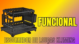 Escorredor De Louças Kleming Design Moderno Inox à Prova de Ferrugem e Drenagem Automáticalouças [upl. by Elleinnod]