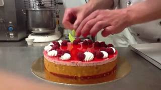 Come si fa la tortalogo di Cakemania charlotte con mousse di lamponi e yogurt [upl. by Ralat995]