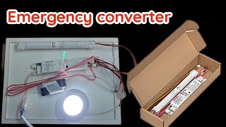 How to connect emergency light Tridonic EM converterLED BASIC 202A MHLiFePO4 50V [upl. by Jemena]