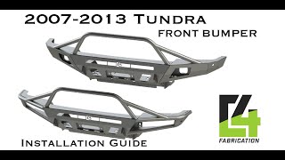 2nd gen Tundra Front Bumper Installation Guide 20072013 [upl. by Anatolio861]