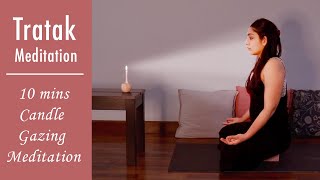 Tratak Meditation  Candle Gazing Meditation  10 Mins Guided Mediation for Relaxation  Bharti Yoga [upl. by Yates]