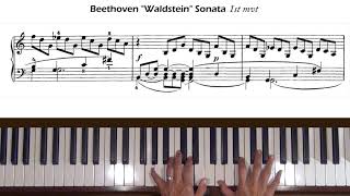 Beethoven Piano Sonata No 21 Waldstein Op 53 1st mvt Allegro con brio Tutorial Part 2 [upl. by Davison]