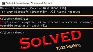 How to fix pip not recognized as an external or internal Command [upl. by Risa]