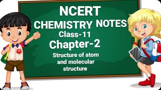 NCERT NOTES class11 chemistry chapter2structure of atom and molecular structure [upl. by Alletse]