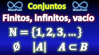 Conjunto vacío finitos infinitos cardinalidad por extensión y comprensión etc MUY FÁCIL [upl. by Nawor26]