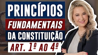 DIREITO CONSTITUCIONAL  PRINCÍPIOS FUNDAMENTAIS Arts 1º ao 4º da Constituição Federal [upl. by Pepi]