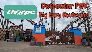 Detonator Full Off Ride POV Big Easy Boulevard New Area for 2024 at Thorpe Park [upl. by Tacita]