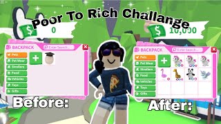 Poor To Rich Challange ¦ Adopt Me [upl. by Esilehc]