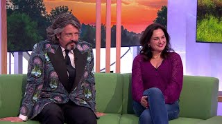 Jill Halfpenny Actress Laurence LlewelynBowen Interior Designer On The One Show 19062024 [upl. by Ettennyl]