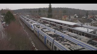 Sweden Stockholm train ride from Kungsängen to Bålsta [upl. by Aivekal]