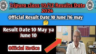 Tripura class 1012 Result update June 12 result 🤔 ya may 12 ko result tbse exam result 2024 [upl. by Zingg]