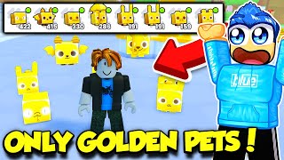 Using ONLY GOLDEN PETS To BEAT Pet Simulator 99 [upl. by Morie]