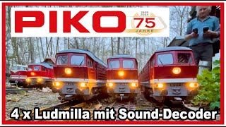 PIKO Ludmillas auf der Gartenbahn 4 x BR131132 und 1 x V180 [upl. by Nerraj662]