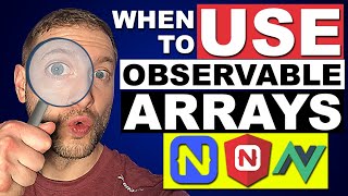 When to Use Observable Arrays in NativeScript Core Angular and Vue [upl. by Alesi172]