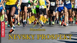 Marathon along Nevsky for 30 km With Russian subtitles [upl. by Haniraz]