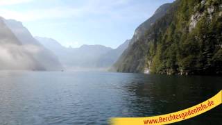 Das Echo vom Königssee  Eine Fahrt über den Königssee in Bayern  Schiffahrt nach St Bartholomä [upl. by Nairrad]