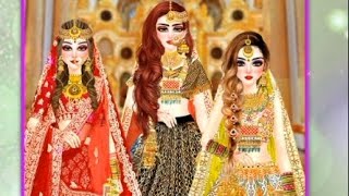 Indian wedding fashion show game 👸prencess doll wedding dress up and makeup 💯beautifulgirl stylish [upl. by Anilrats]