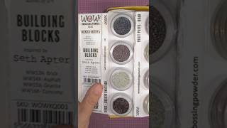 Swatches with WOW Embossing Powder Building Blocks by Seth Apter WOWEmbossingSwatch [upl. by Selma]