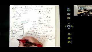 Math 054 PreCalc B Fall 2024 81b Law of Sines 2 Triangles Area [upl. by Leckie]