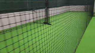 Baseball batting cage facility 13x13x62 ft pitching lane and 13x13x45 ft hitting cage PRO INSTALL [upl. by Iahcedrom]