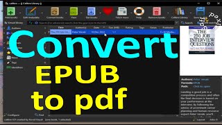 Converting EPUB to pdf [upl. by Ardnos]