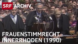 Einführung Frauenstimmrecht AppenzellInnerrhoden 1990  Frauenbewegung Schweiz  SRF Archiv [upl. by Relyuhcs]