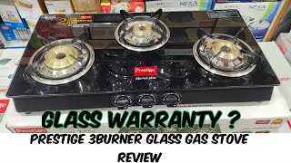 Prestige 3burner glass gas stove review  Prestige marvel plus gtm03 [upl. by Nylorac473]