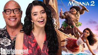 Dwayne Johnson amp Auli’i Cravalho Talk Moana 2 Improvising Vocals amp Their Cultures [upl. by Lewie41]