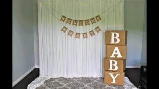 Baby Shower Backdrop DIY [upl. by Crowley]