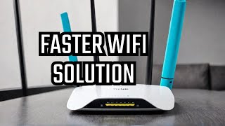 High gain 9 dBi dual band wifi antenna VS original TPLINK routers [upl. by Eben]