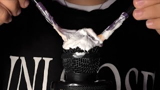 ASMR Shaving Cream on Mic  Very high sensitivity No Talking [upl. by Notxap]