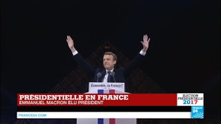 REPLAY  Discours dEmmanuel Macron président de la République élu au Carroussel du Louvre [upl. by Ecirtra670]