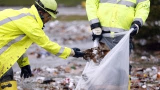 Flood at recycling center sends debris across lawn [upl. by Pasahow311]