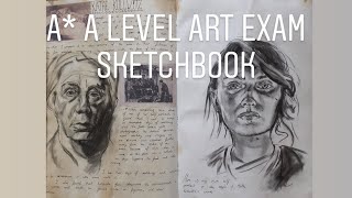 A A level Art Sketchbook Tour  Tips and Tricks [upl. by Eittocs]