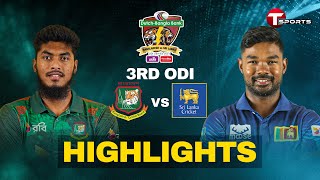 Highlights  Bangladesh vs Sri Lanka  3rd ODI  T Sports [upl. by Matronna]