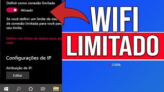 WINDOWS 10 INTERNET LENTA CONEXÃO LIMITADA COMO RESOLVER PASSO A PASSO  GI COSTA [upl. by Gustav]